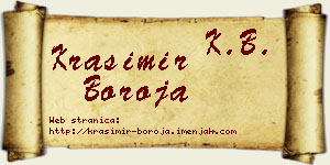 Krasimir Boroja vizit kartica
